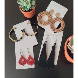 Set of 4 Pairs of Unique Earrings (SKU#3090)